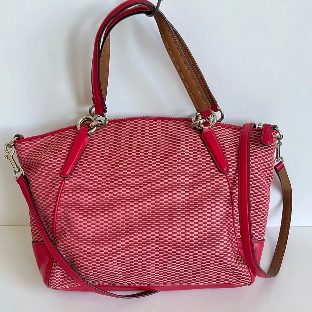 COACH Jacquard Kelsey Satchel Small Crossbody Bag F57244
